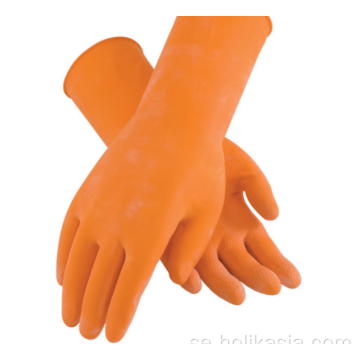 12 tum orange engångsnitrilundersökningshandskar stora